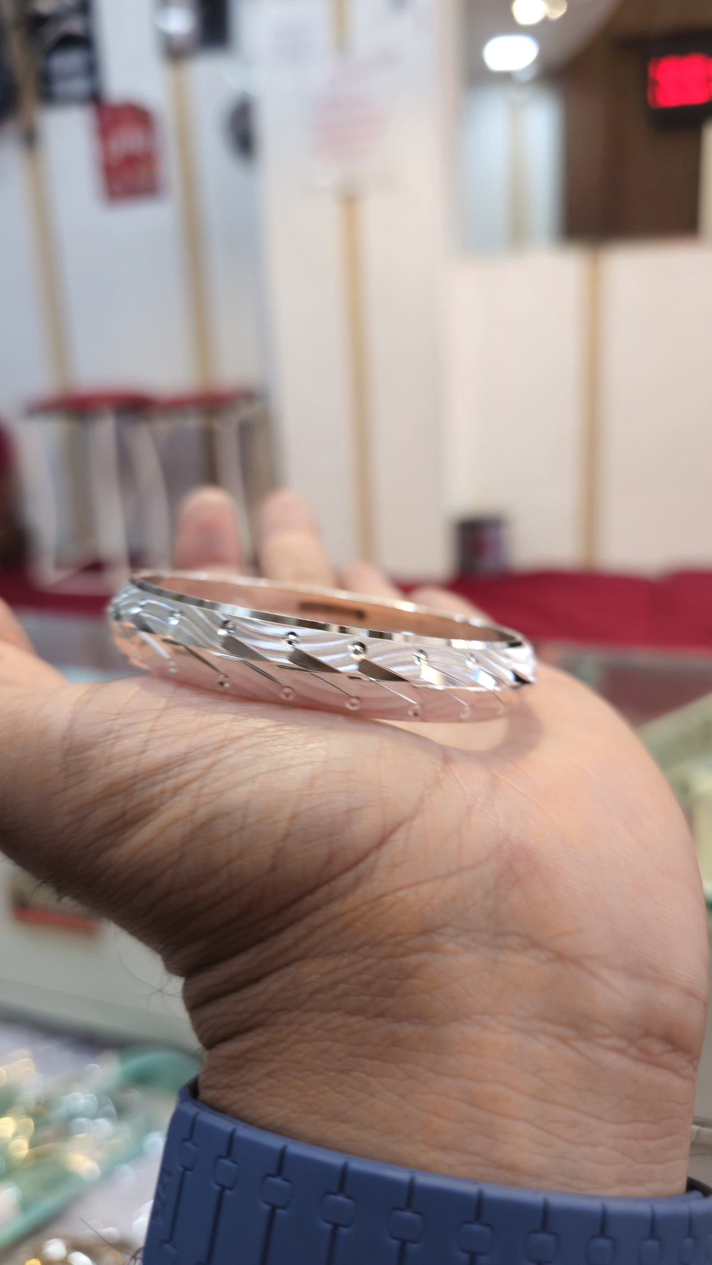 CNC Kada Sterling Silver Punjabi kada with Name - Chandi Sikh Bangle