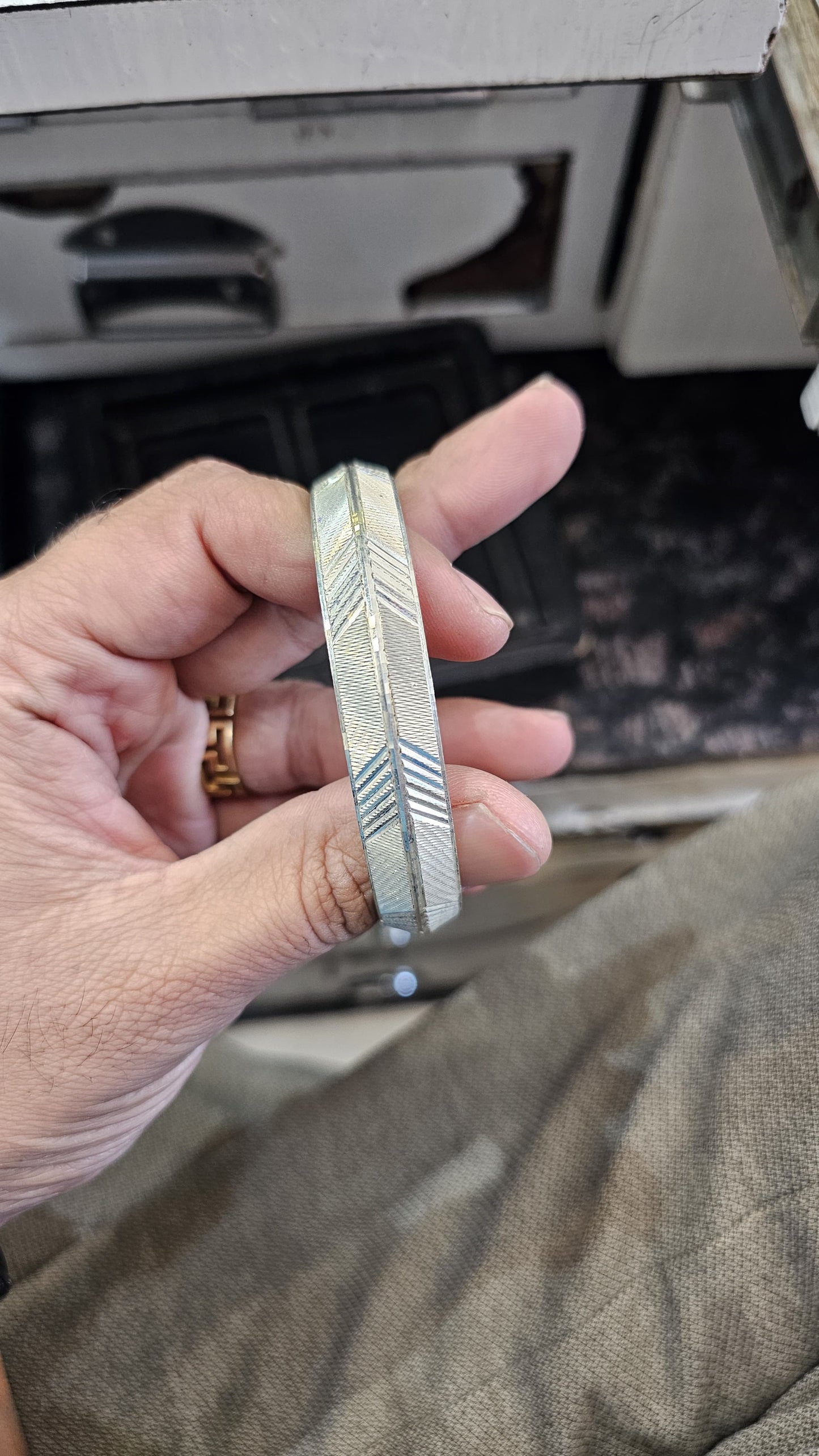 CNC Kada Sterling Silver Punjabi kada with Name - Chandi Sikh Bangle