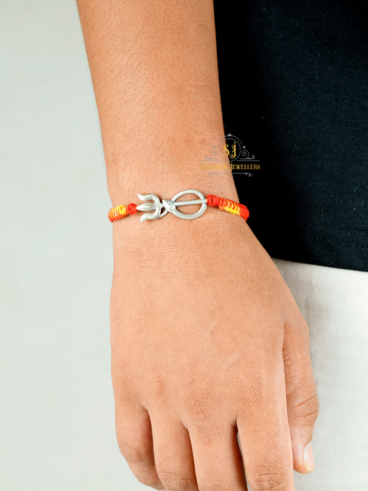 925 Trishool Snake Silver Rakhi | Sterling Silver Rakhi for brother, Rakhi For Men, Rakhi For Kids