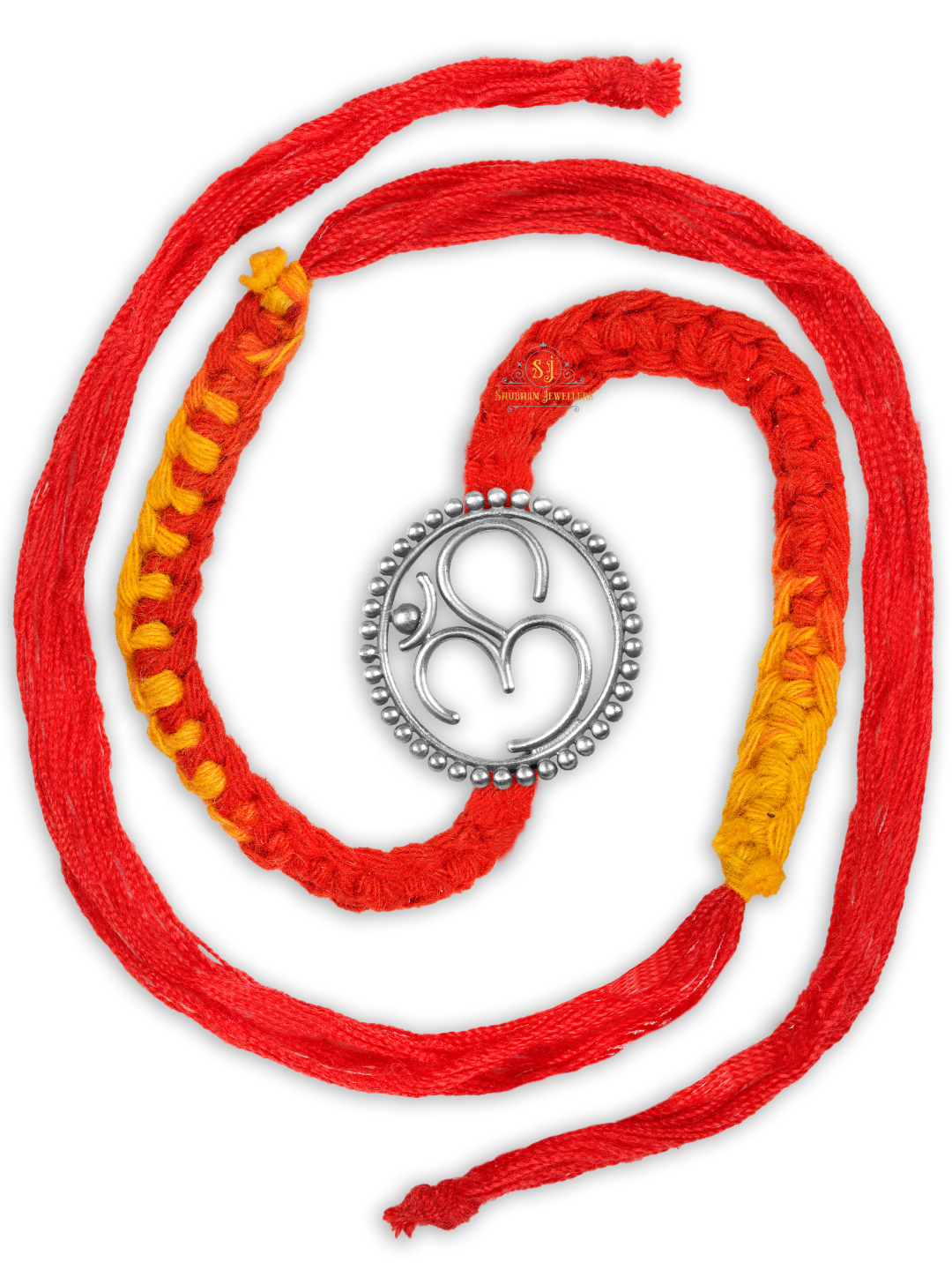 925 Om Silver Rakhi | Sterling Silver Rakhi for brother, Rakhi For Men, Rakhi For Kids( Big)