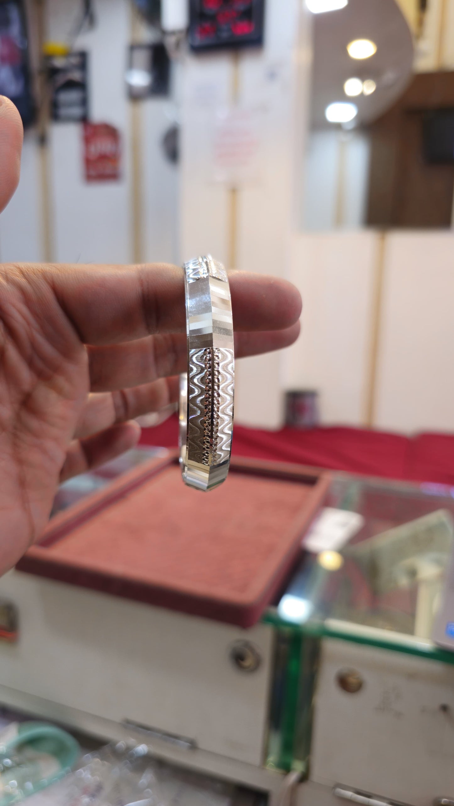 CNC Kada Sterling Silver Punjabi kada with Name - Chandi Sikh Bangle