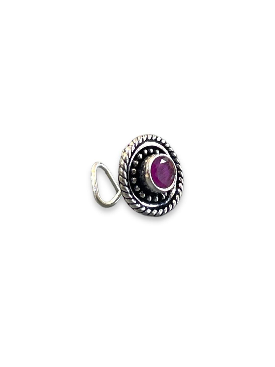 SJ SHUBHAM JEWELLERS™ 925 sterling Silver handmade Antique oxidized nose pin for women (P)
