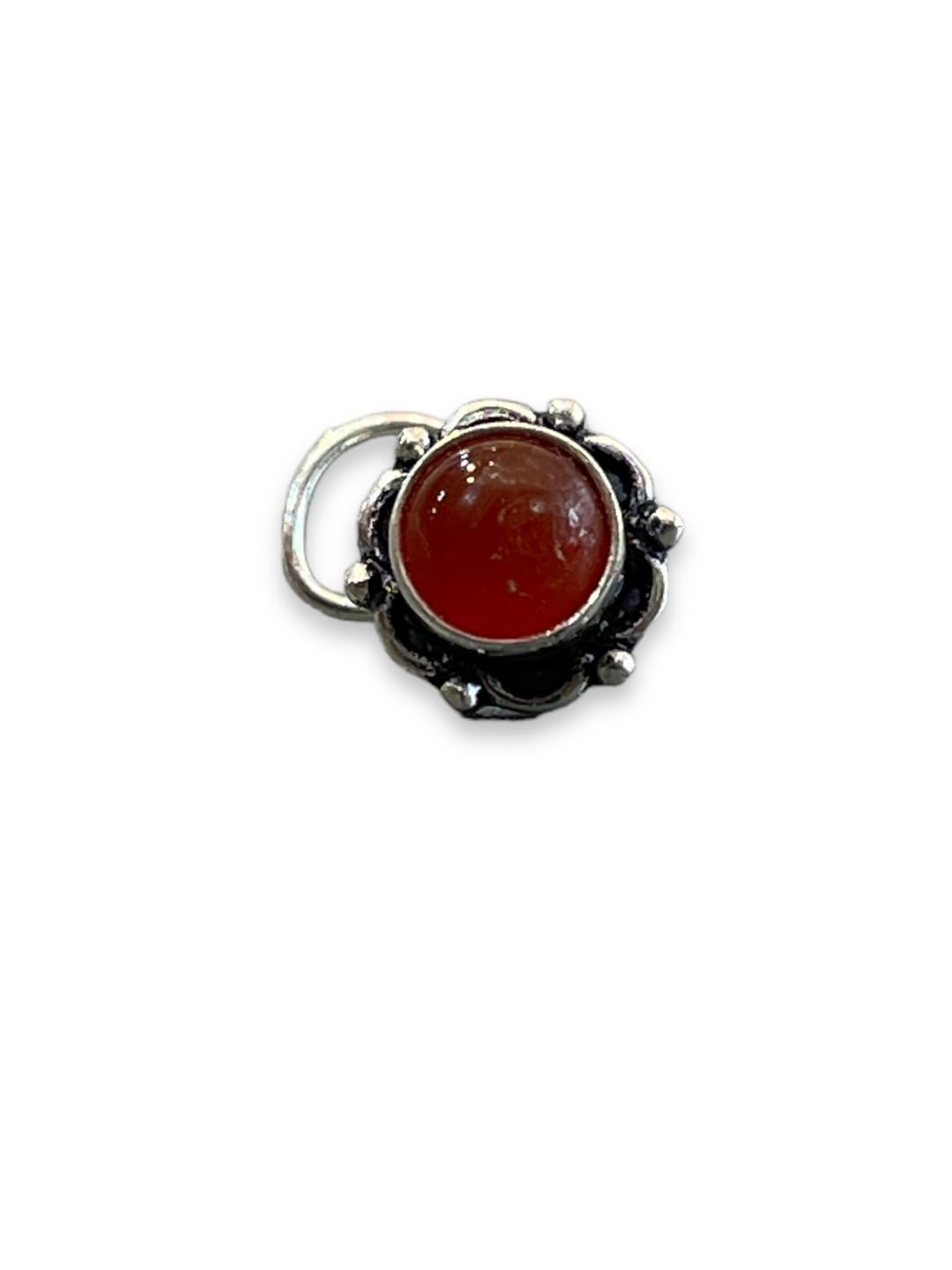 SJ SHUBHAM JEWELLERS™ 925 sterling Silver handmade Antique oxidized nose pin for women (P)