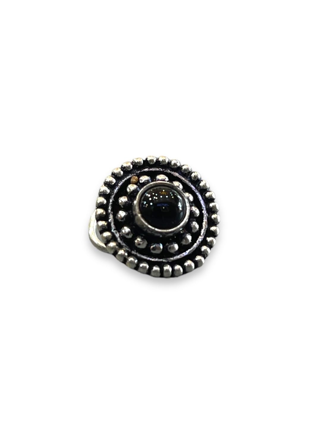 SJ SHUBHAM JEWELLERS™ 925 sterling Silver handmade Antique oxidized nose pin for women (P)