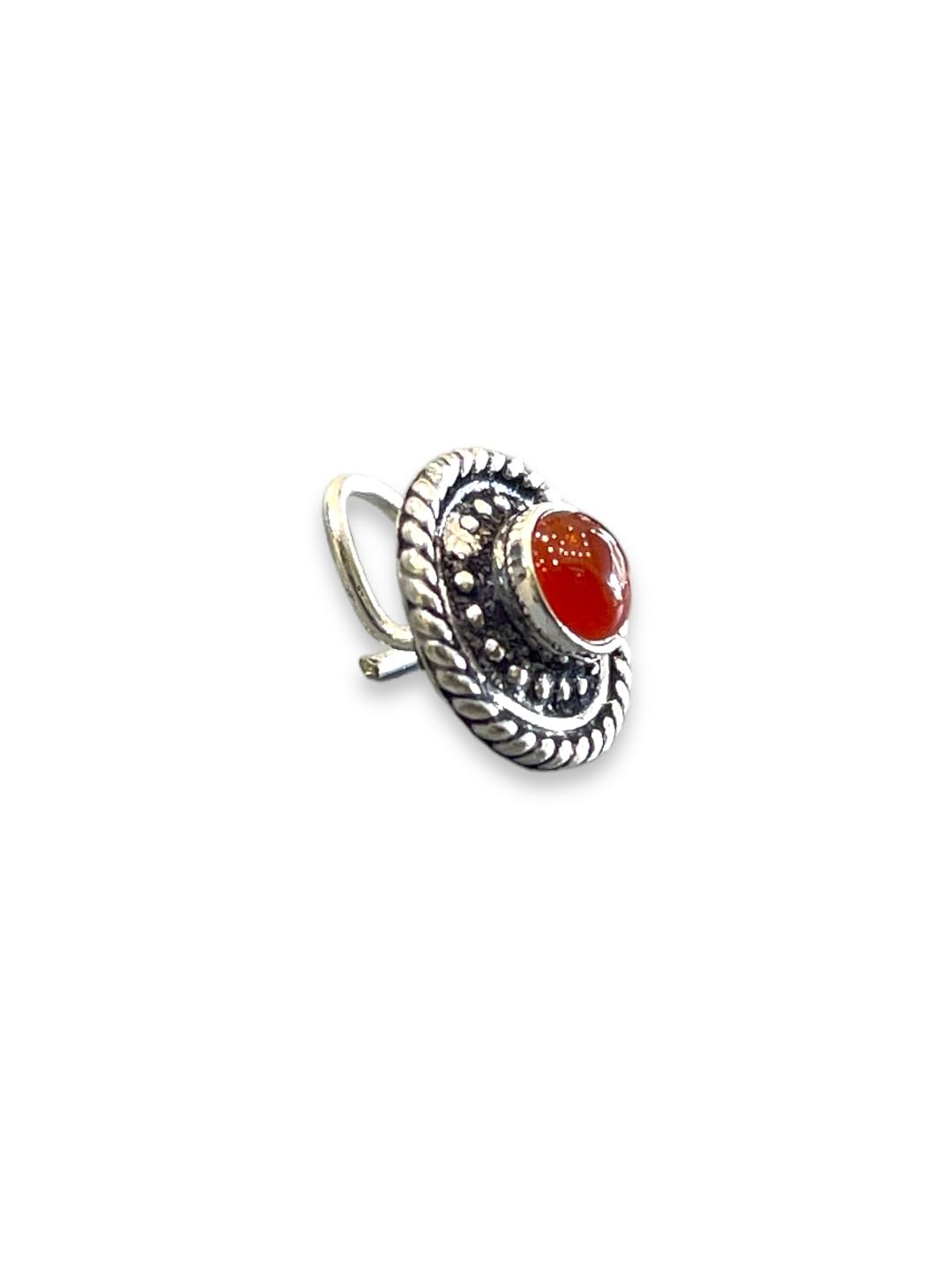 SJ SHUBHAM JEWELLERS™ 925 sterling Silver handmade Antique oxidized nose pin for women (P)