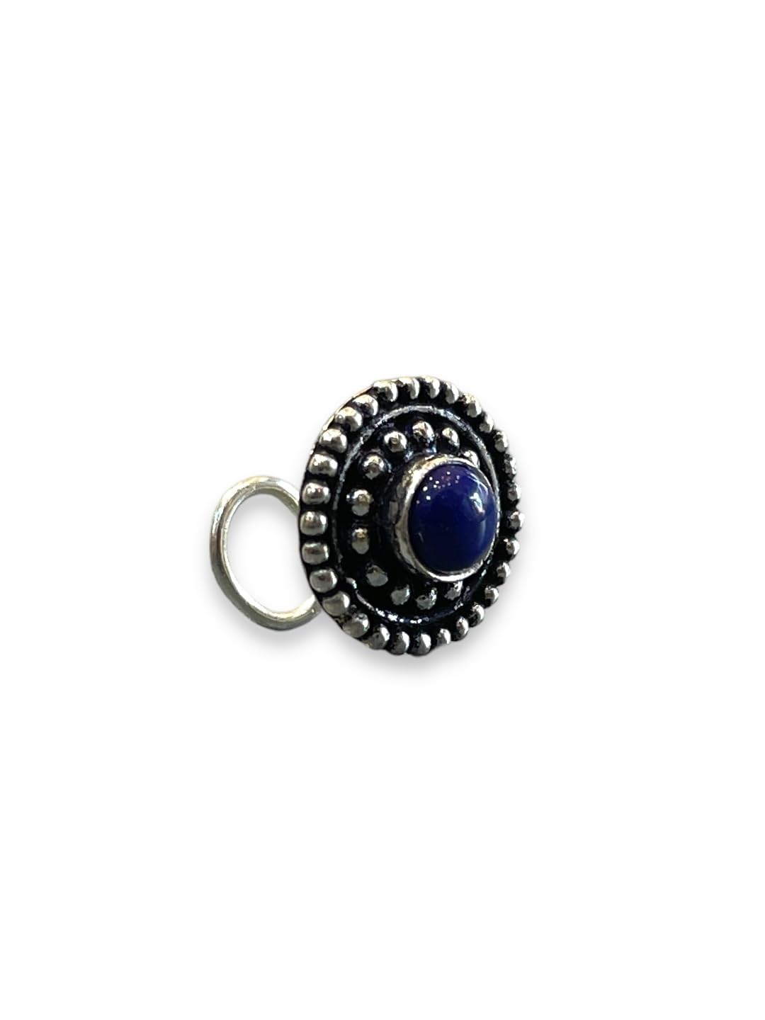 SJ SHUBHAM JEWELLERS™ 925 sterling Silver handmade Antique oxidized nose pin for women (P)