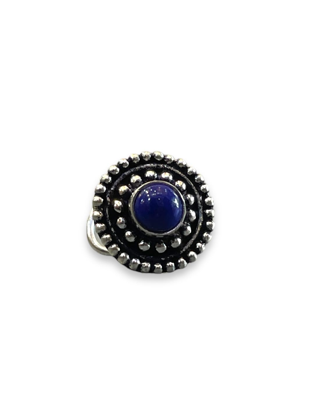 SJ SHUBHAM JEWELLERS™ 925 sterling Silver handmade Antique oxidized nose pin for women (P)