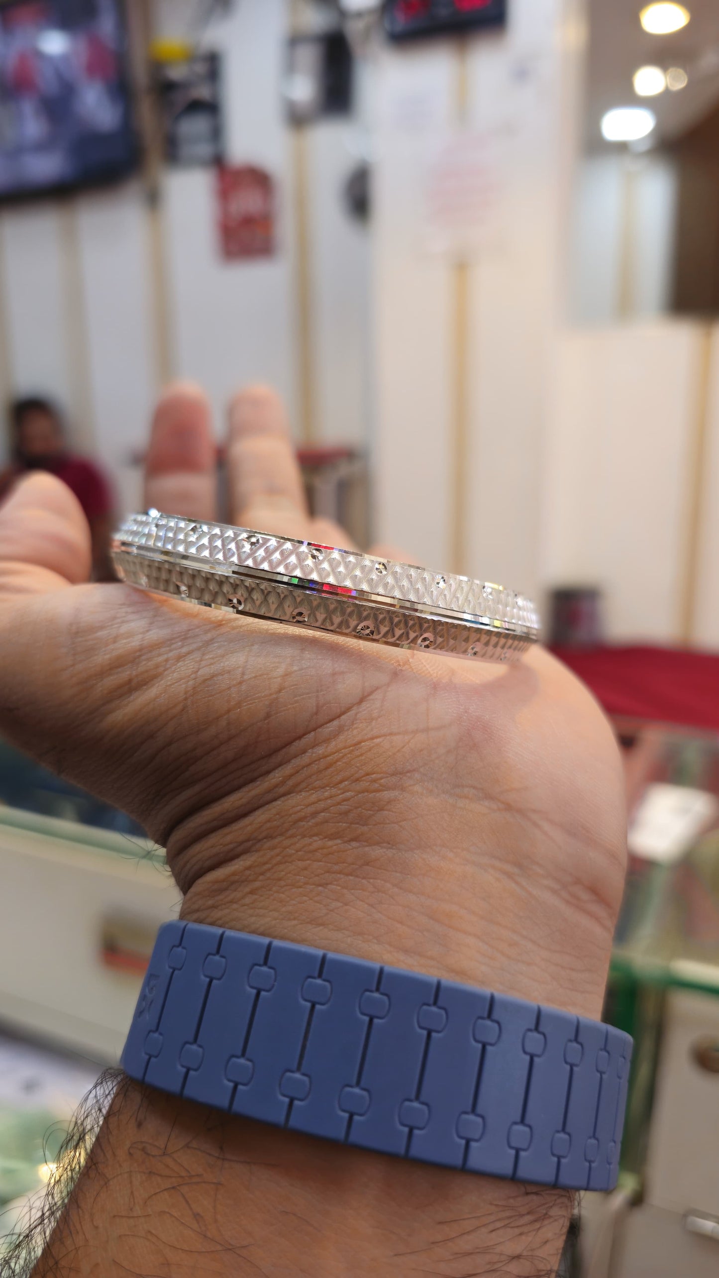 CNC Kada Sterling Silver Punjabi kada with Name - Chandi Sikh Bangle