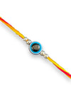 SJ SHUBHAM JEWELLERS™ 925 Sterling Silver Rakhi for brother Rudraksha Rakhi Bracelet Raksha Bandhan Pure Cotton For Men, Boys, Kids Rakhi With Roli Chawal (Evil Eye)