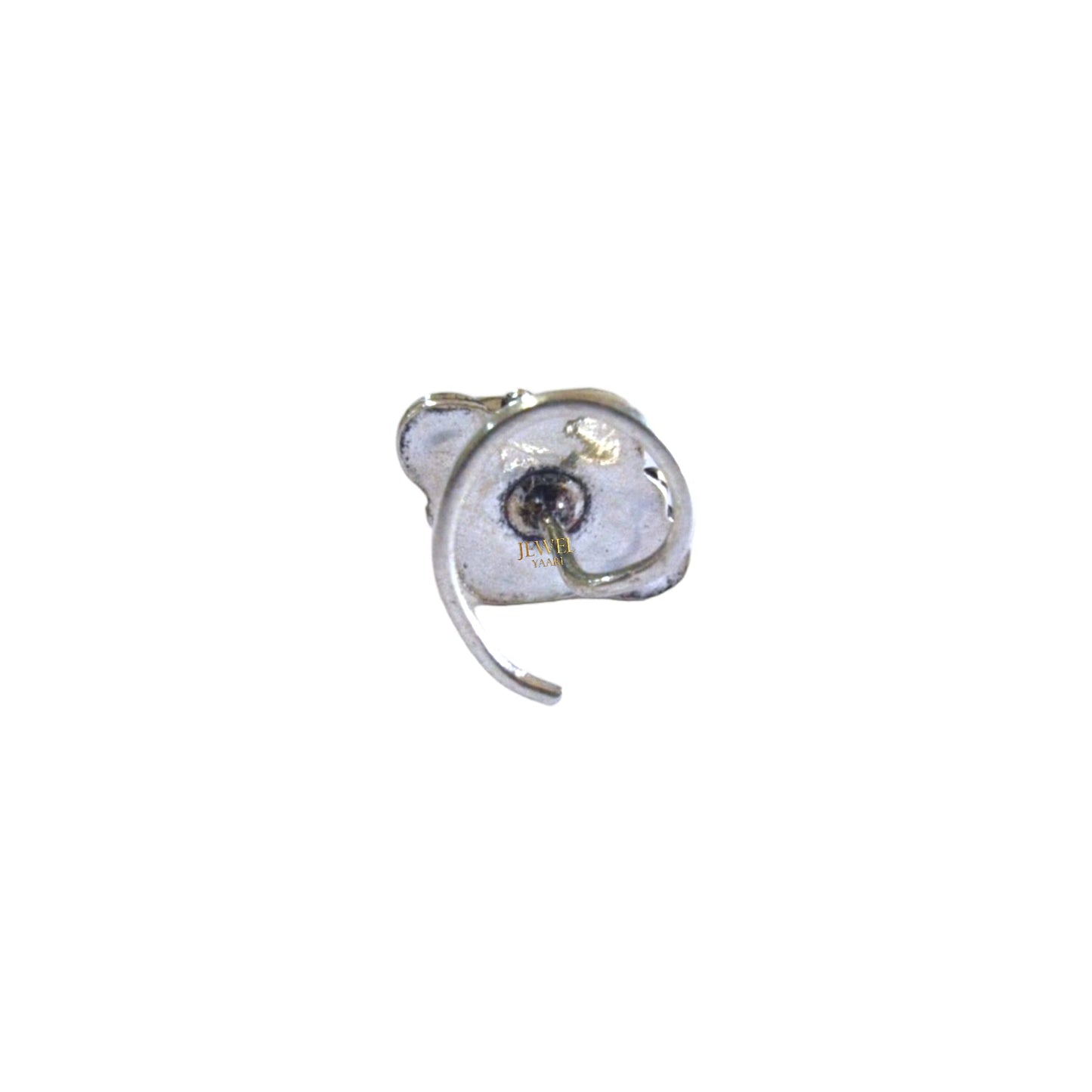 SJ SHUBHAM JEWELLERS™ 925 sterling Silver handmade Antique oxidized nose pin for women (P)