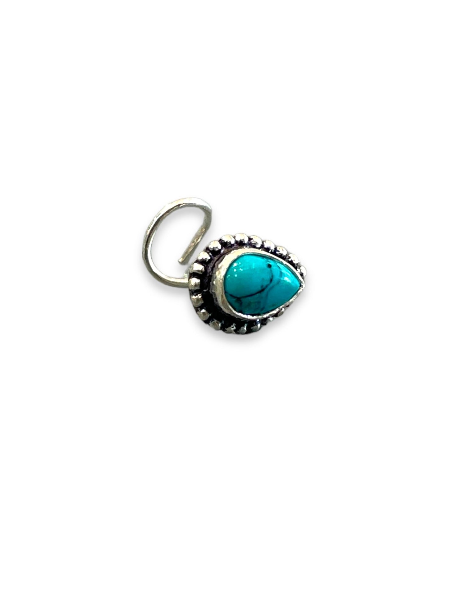SJ SHUBHAM JEWELLERS™ 925 sterling Silver handmade Antique oxidized nose pin for women (P)