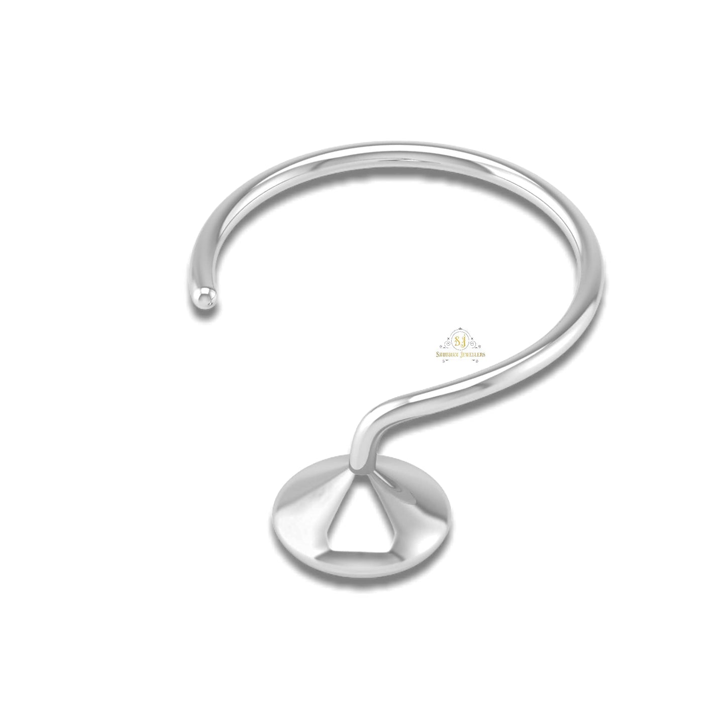 SJ Shubham Jewellers 92.5-925 Sterling Silver Round Shape White Cubic Zirconia Prong-Setting Nose Pin Stud for Women Girls Size P - JewelYaari By Shubham Jewellers