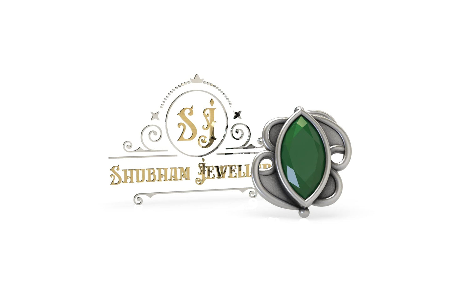 SJ SHUBHAM JEWELLERS™ 925 sterling Silver handmade Antique oxidized nose pin for women (P)