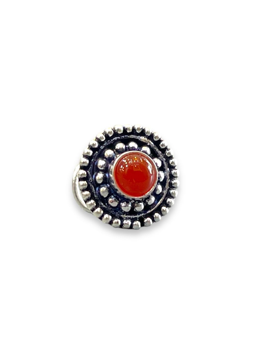SJ SHUBHAM JEWELLERS™ 925 sterling Silver handmade Antique oxidized nose pin for women (P)