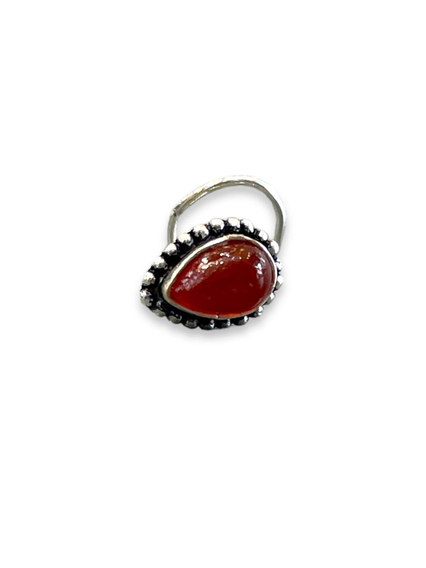 SJ SHUBHAM JEWELLERS™ 925 sterling Silver handmade Antique oxidized nose pin for women (P)