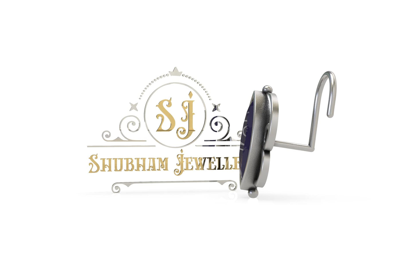 SJ SHUBHAM JEWELLERS™ 925 sterling Silver handmade Antique oxidized nose pin for women (P)