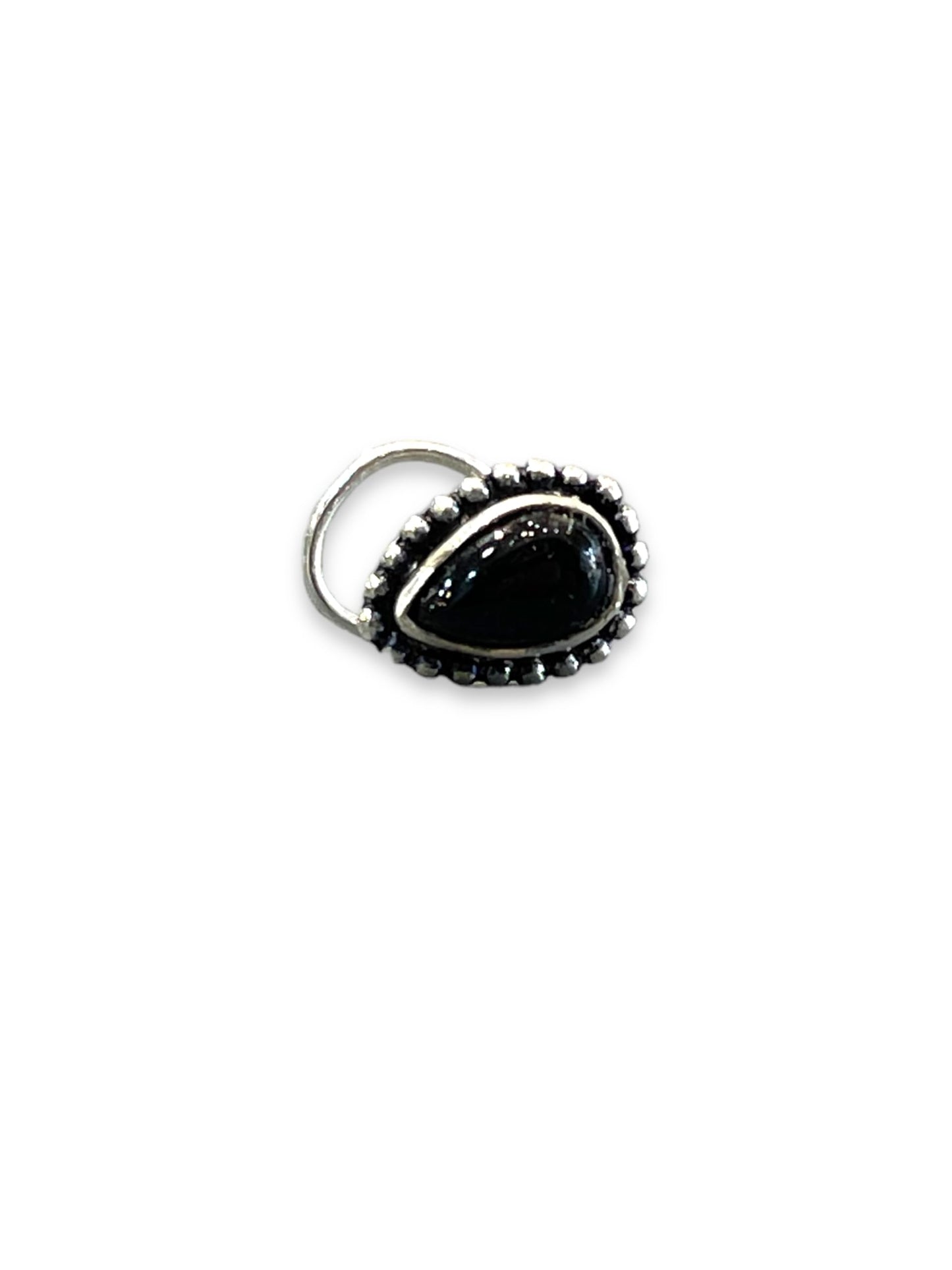 SJ SHUBHAM JEWELLERS™ 925 sterling Silver handmade Antique oxidized nose pin for women (P)