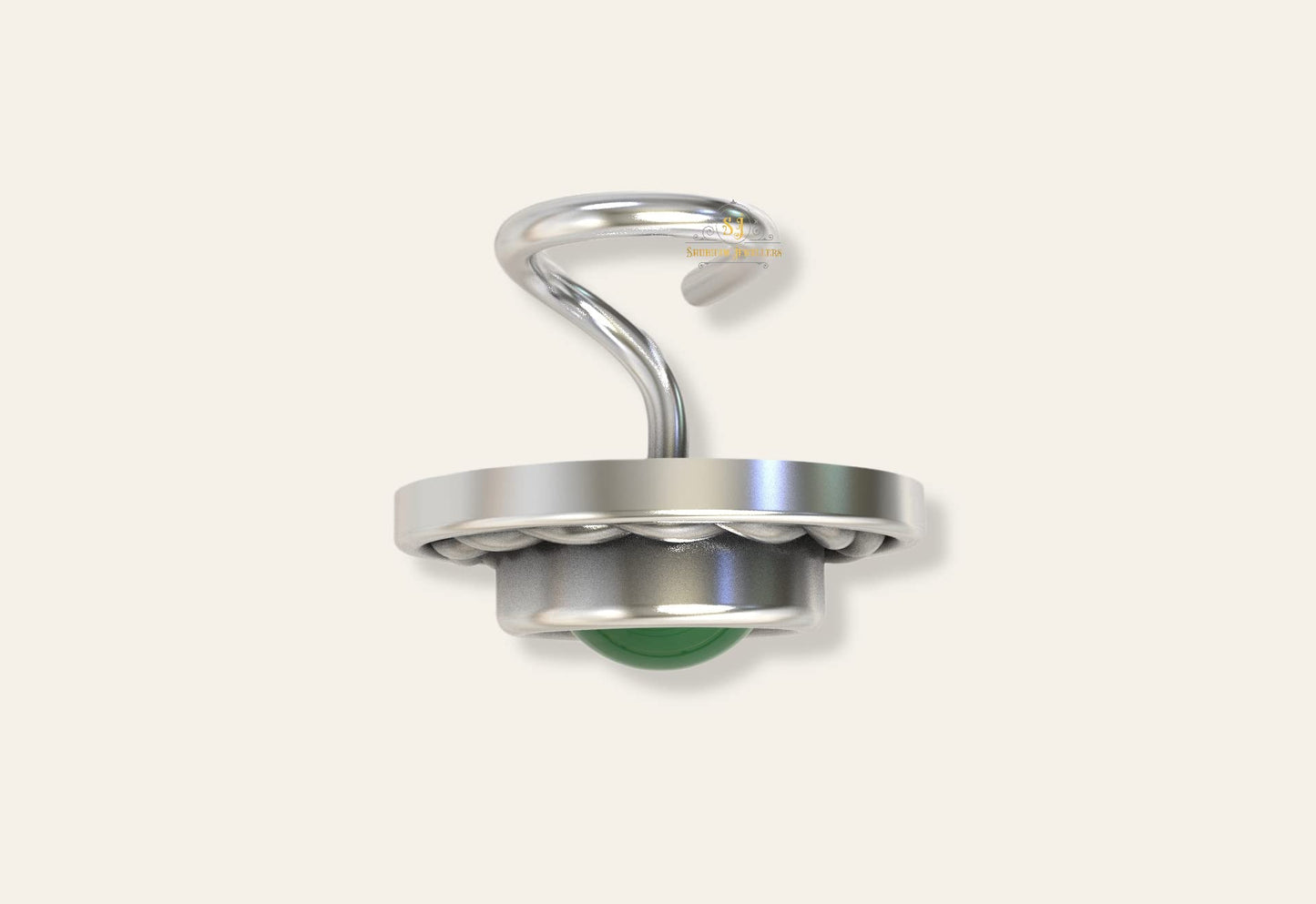 SJ SHUBHAM JEWELLERS™ 925 sterling Silver handmade Antique oxidized nose pin for women (P)