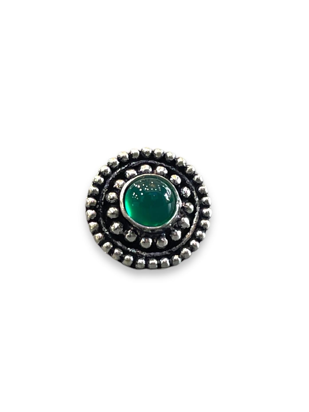 SJ SHUBHAM JEWELLERS™ 925 sterling Silver handmade Antique oxidized nose pin for women (P)
