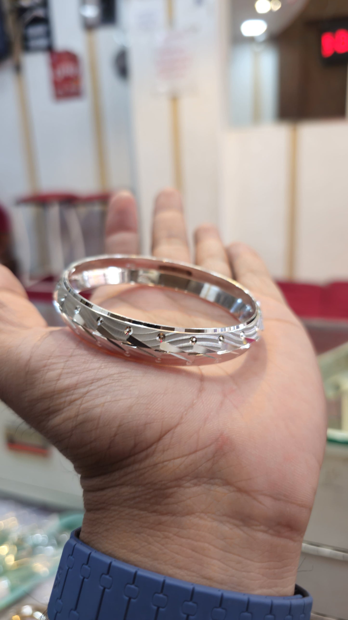 CNC Kada Sterling Silver Punjabi kada with Name - Chandi Sikh Bangle