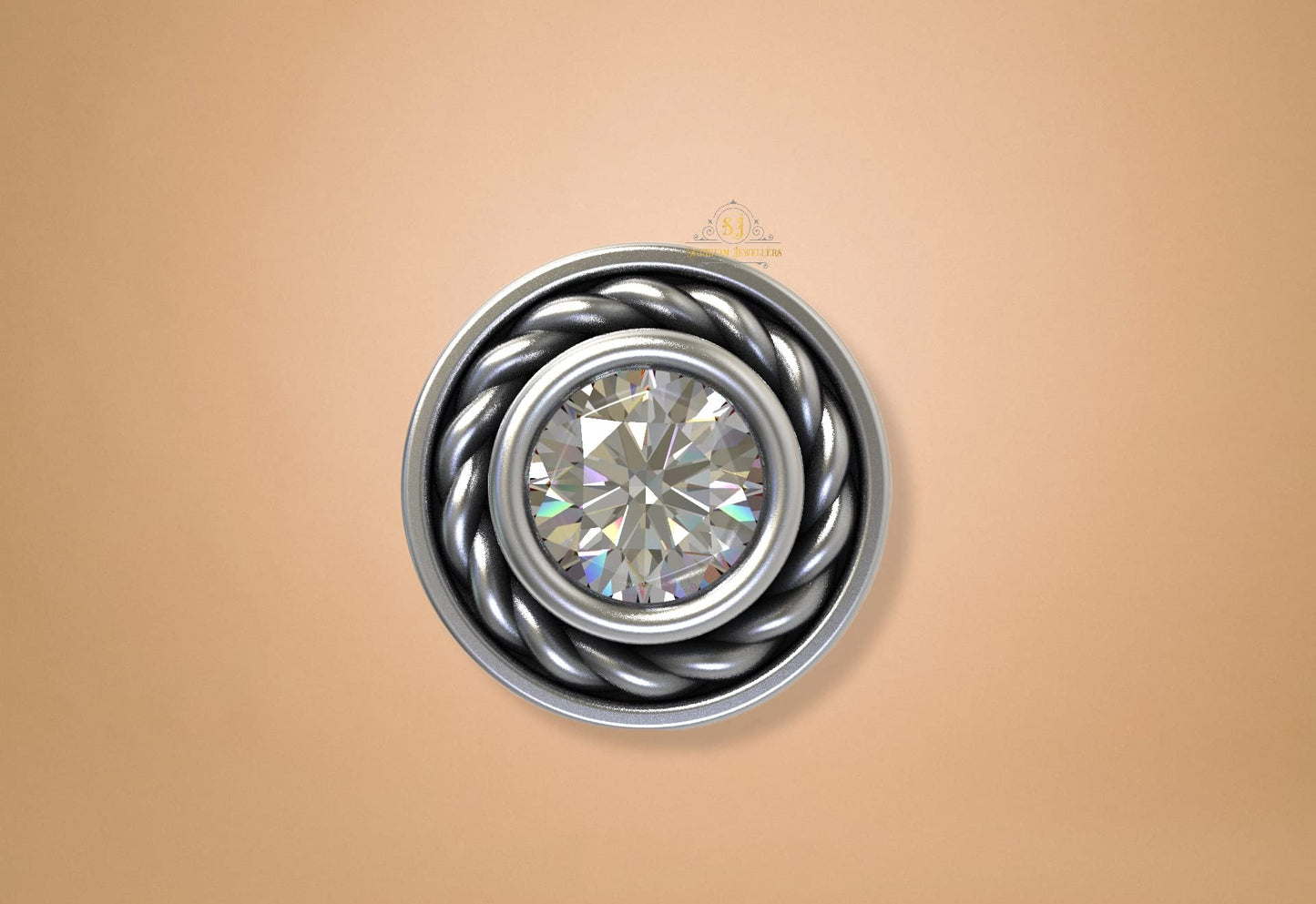 SJ SHUBHAM JEWELLERS™ 925 sterling Silver handmade Antique oxidized nose pin for women (P)