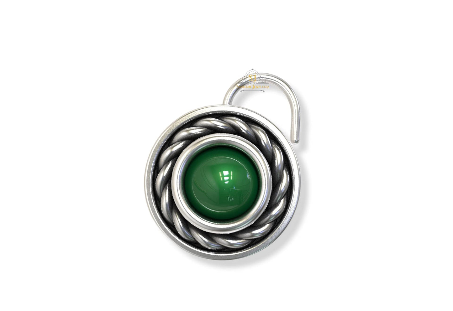 SJ SHUBHAM JEWELLERS™ 925 sterling Silver handmade Antique oxidized nose pin for women (P)