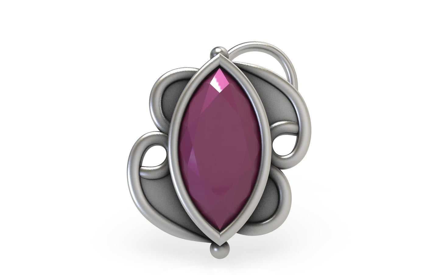 SJ SHUBHAM JEWELLERS™ 925 sterling Silver handmade Antique oxidized nose pin for women (P)