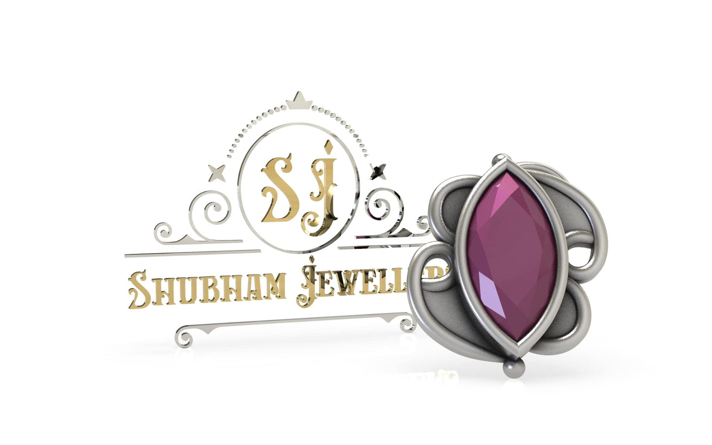 SJ SHUBHAM JEWELLERS™ 925 sterling Silver handmade Antique oxidized nose pin for women (P)