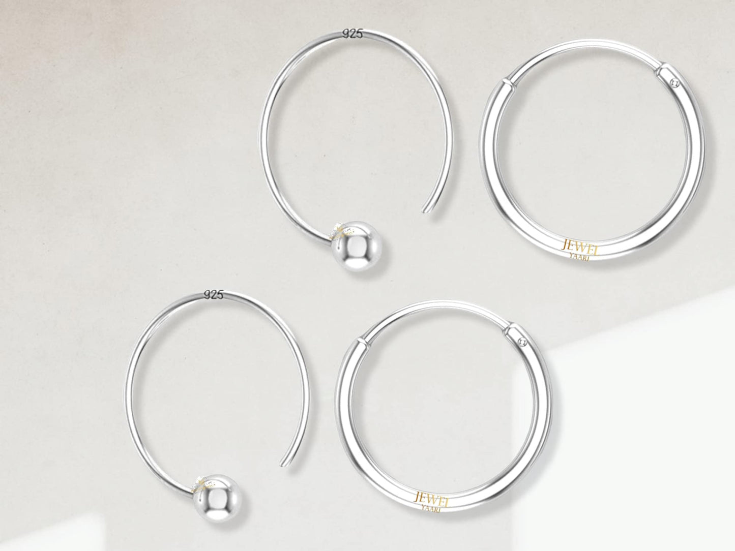 SJ SHUBHAM JEWELLERS™ Tiny Hoop and Septum Nose Ring One Piece/Combo/Gold 18K 750/925 Sterling Silver Simple & Beautiful Nose Pin For Women & Girls