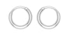 Shubham Jewellers Rehti Small Size Plain Bali Silver Hoops Earrings in Pure 92.5 Sterling Silver for Kids/Girls/Women