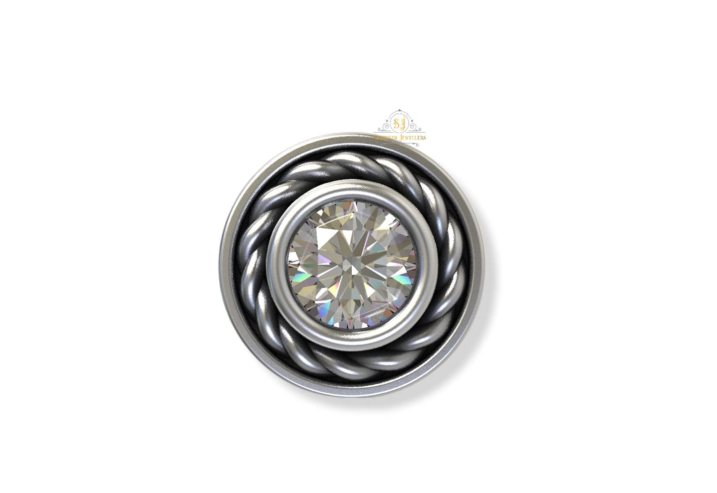 SJ SHUBHAM JEWELLERS™ 925 sterling Silver handmade Antique oxidized nose pin for women (P)