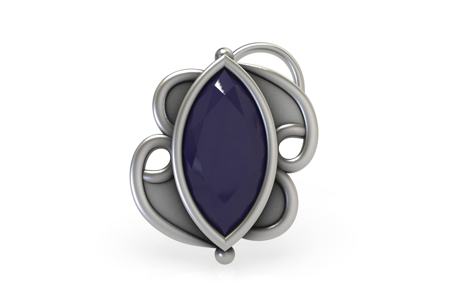 SJ SHUBHAM JEWELLERS™ 925 sterling Silver handmade Antique oxidized nose pin for women (P)