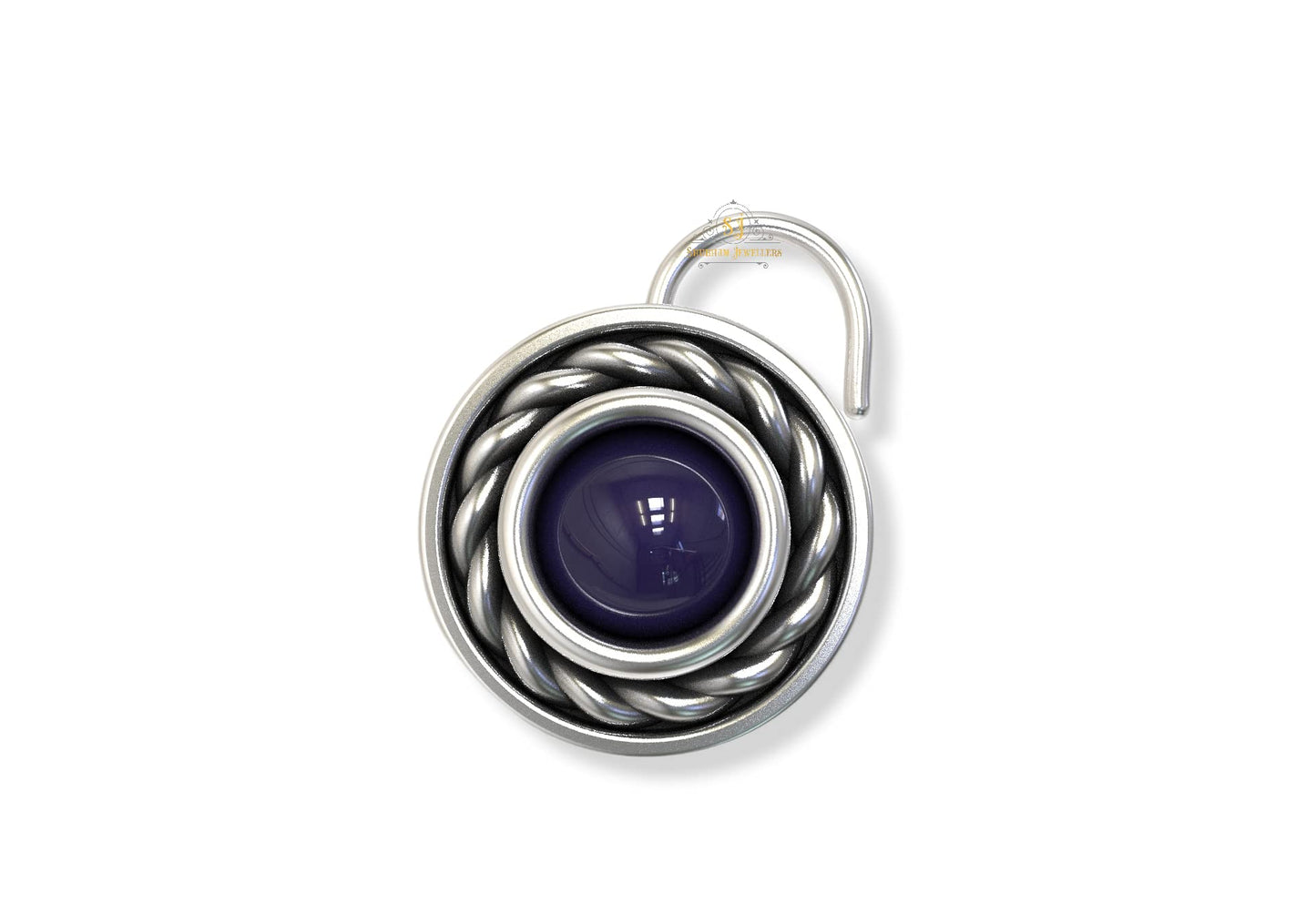 SJ SHUBHAM JEWELLERS™ 925 sterling Silver handmade Antique oxidized nose pin for women (P)