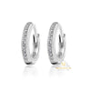 SJ SHUBHAM JEWELLERS Rehti 925 Pure Sterling Silver Hoops Bali Earrings With White American Diamond Cz for Girls, Babies or Boys