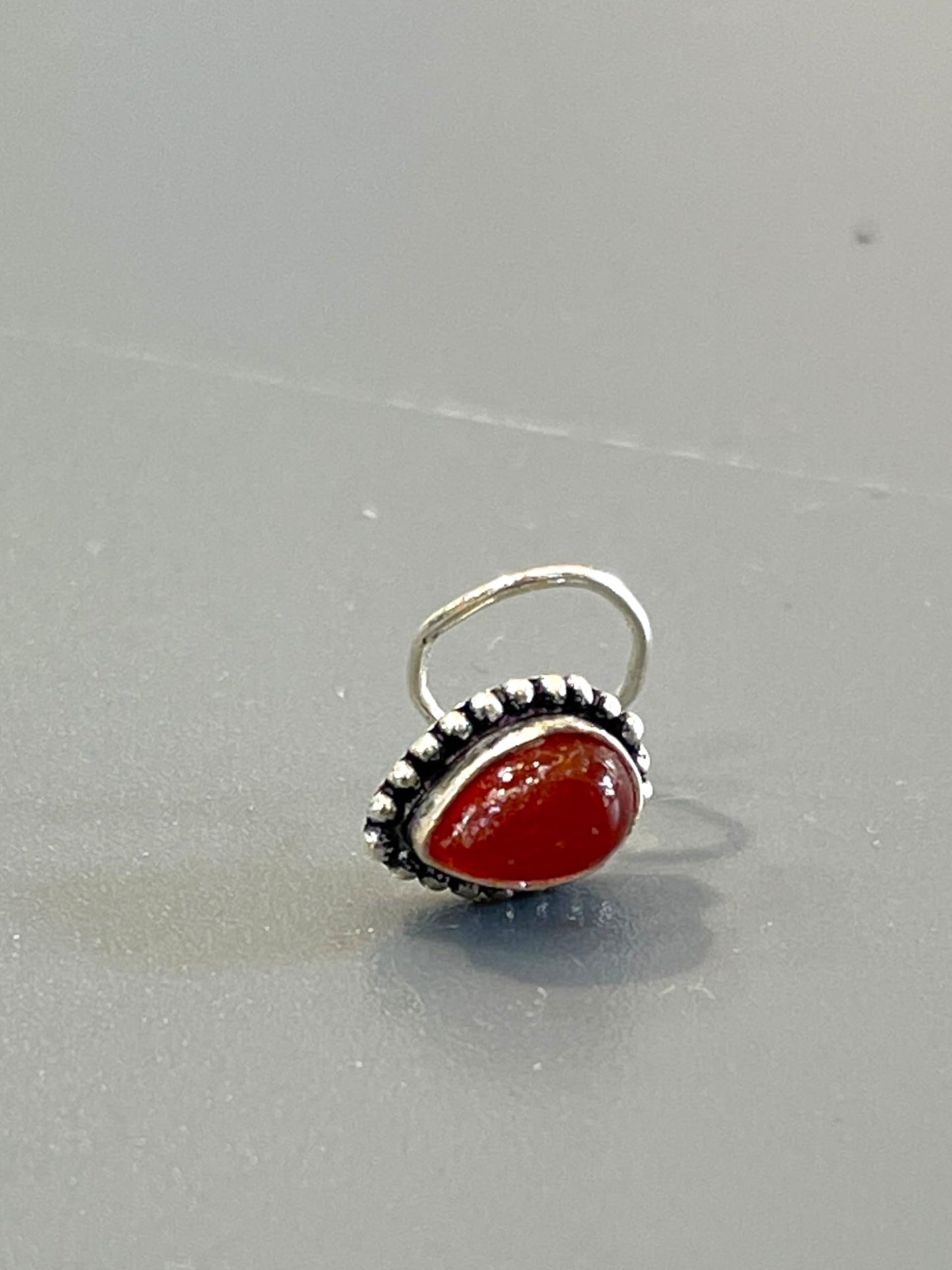 SJ SHUBHAM JEWELLERS™ 925 sterling Silver handmade Antique oxidized nose pin for women (P)
