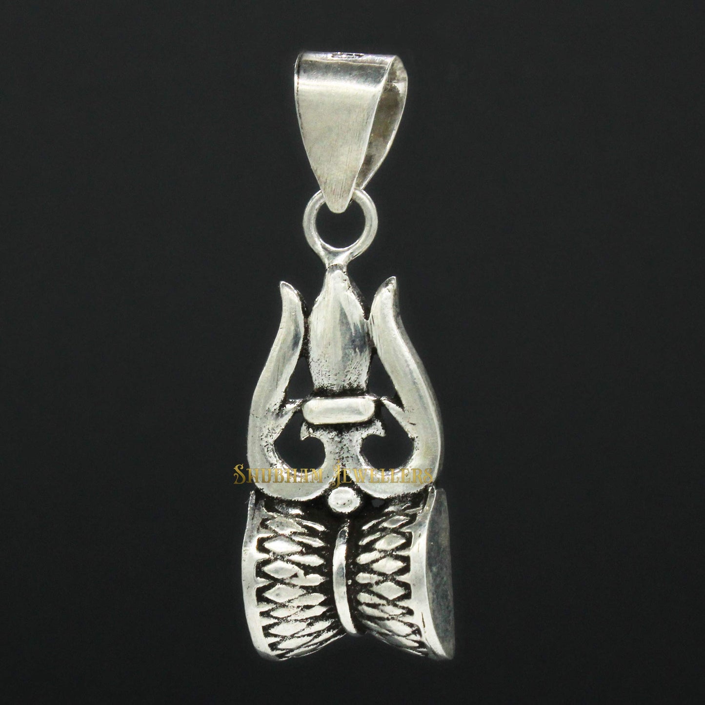 SJ SHUBHAM JEWELLERS Rehti 925-92.5 Pure Sterling Silver Oxidised Pendant For Men,Women,Children,Boys and Girls - JewelYaari By Shubham Jewellers