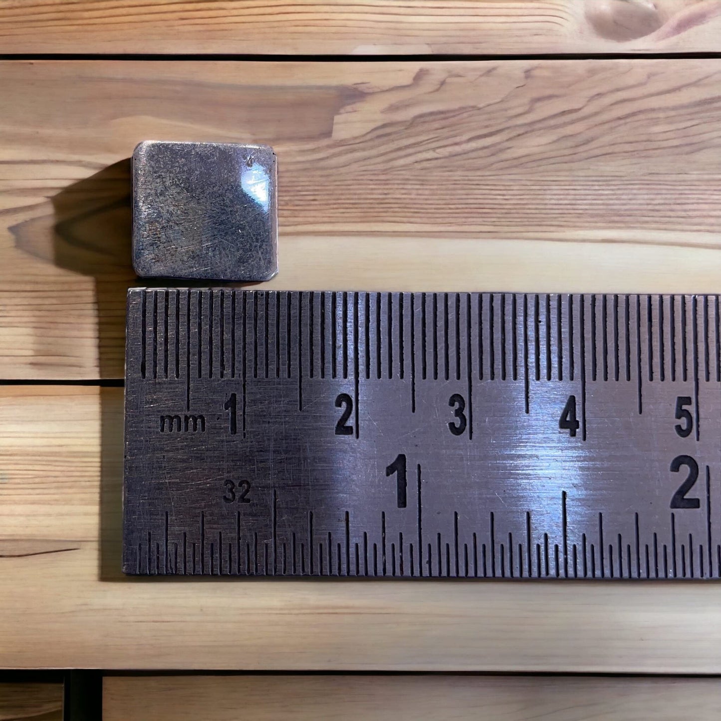 SJ SHUBHAM JEWELLERS™ 925 Pure Solid Silver Square Piece (Chokor) Pendant/Chokor for Astrology - JewelYaari By Shubham Jewellers