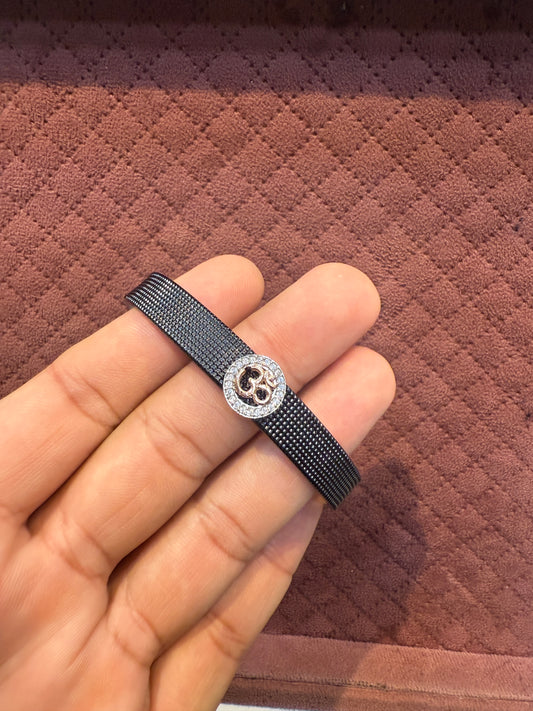 925 Band Bracelet in Silver Finish with CZ Stones