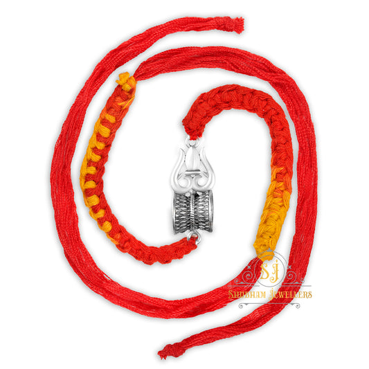 925  Trishool Damru Silver Rakhi | Sterling Silver Rakhi for brother, Rakhi For Men, Rakhi For Kids