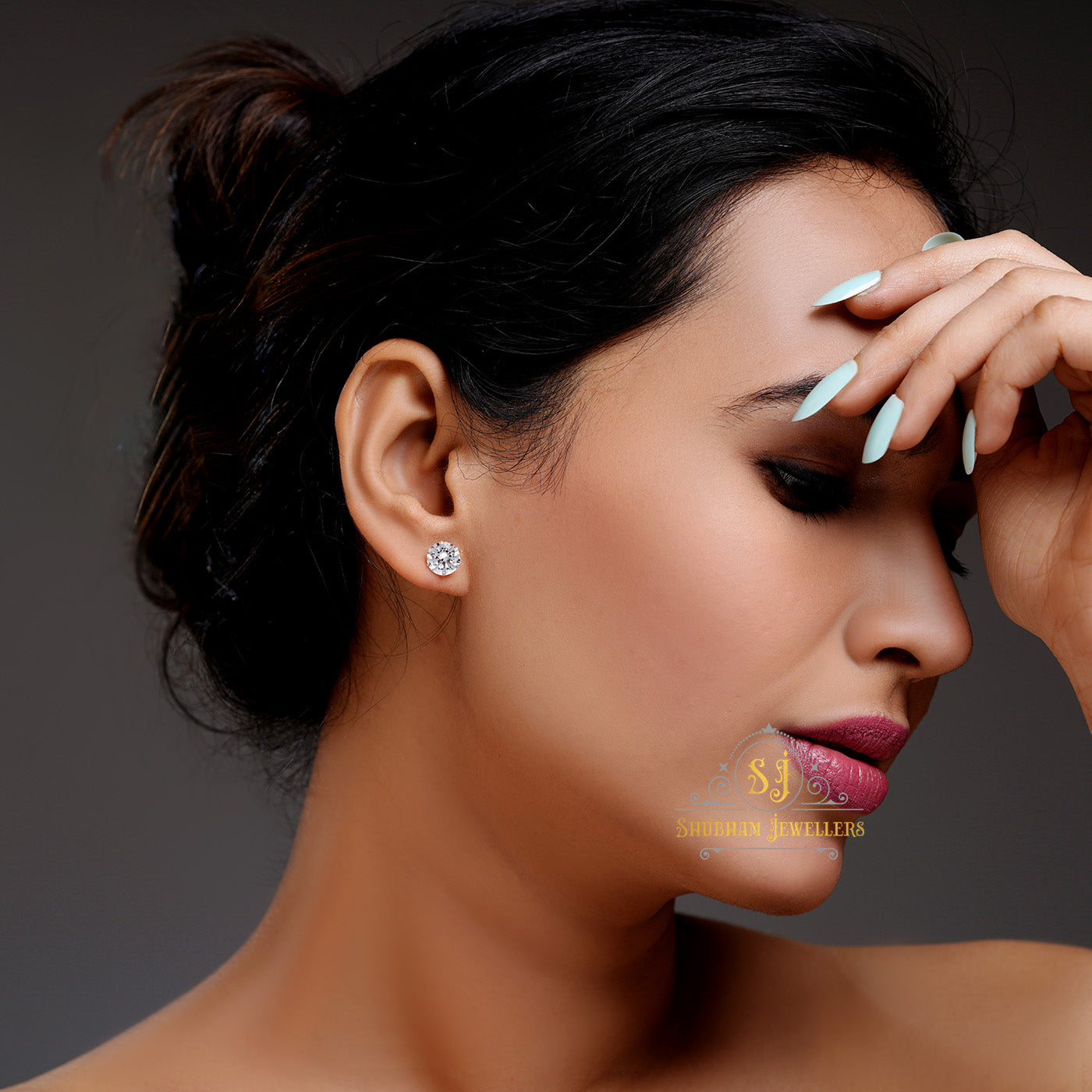 925 Sterling Silver Earring Brilliant Cubic Studs With A+ Cubic Zirocnia : Timeless Sparkle