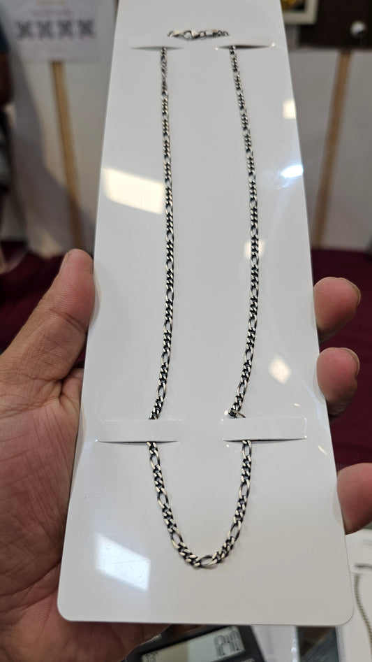 925 Sterling Silver Matt Finish Chain for Men – 9 g | 20 Inch | Branded & Hallmarked