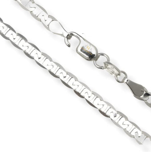 JewelYaari Pure 925 Sterling Silver Italian Link Curb Bracelet for Men and boys 8.5 Inches(