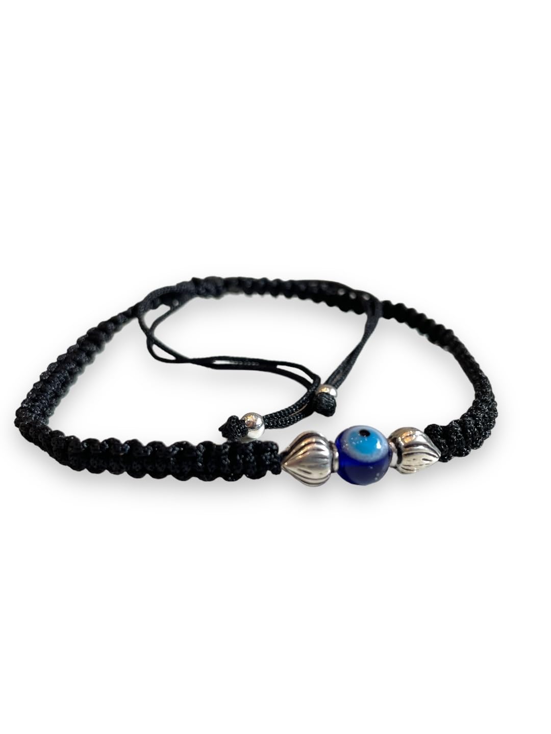 JEWELYAARI ⢠925 Oxidized Silver Black Cottan Thread Anklet Bracelet with Silver Ball for Girls and Women, Nazarbattu/Nazaiya Anklet Bracelet