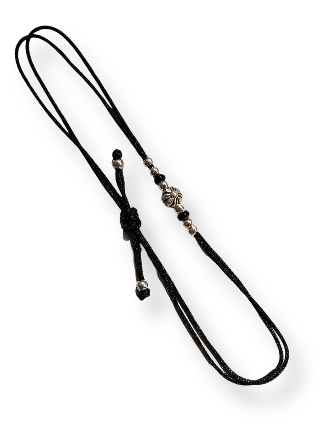 JEWELYAARI ⢠925 Oxidized Silver Black Cottan Thread Anklet Bracelet with Silver Ball for Girls and Women, Nazarbattu/Nazaiya Anklet Bracelet