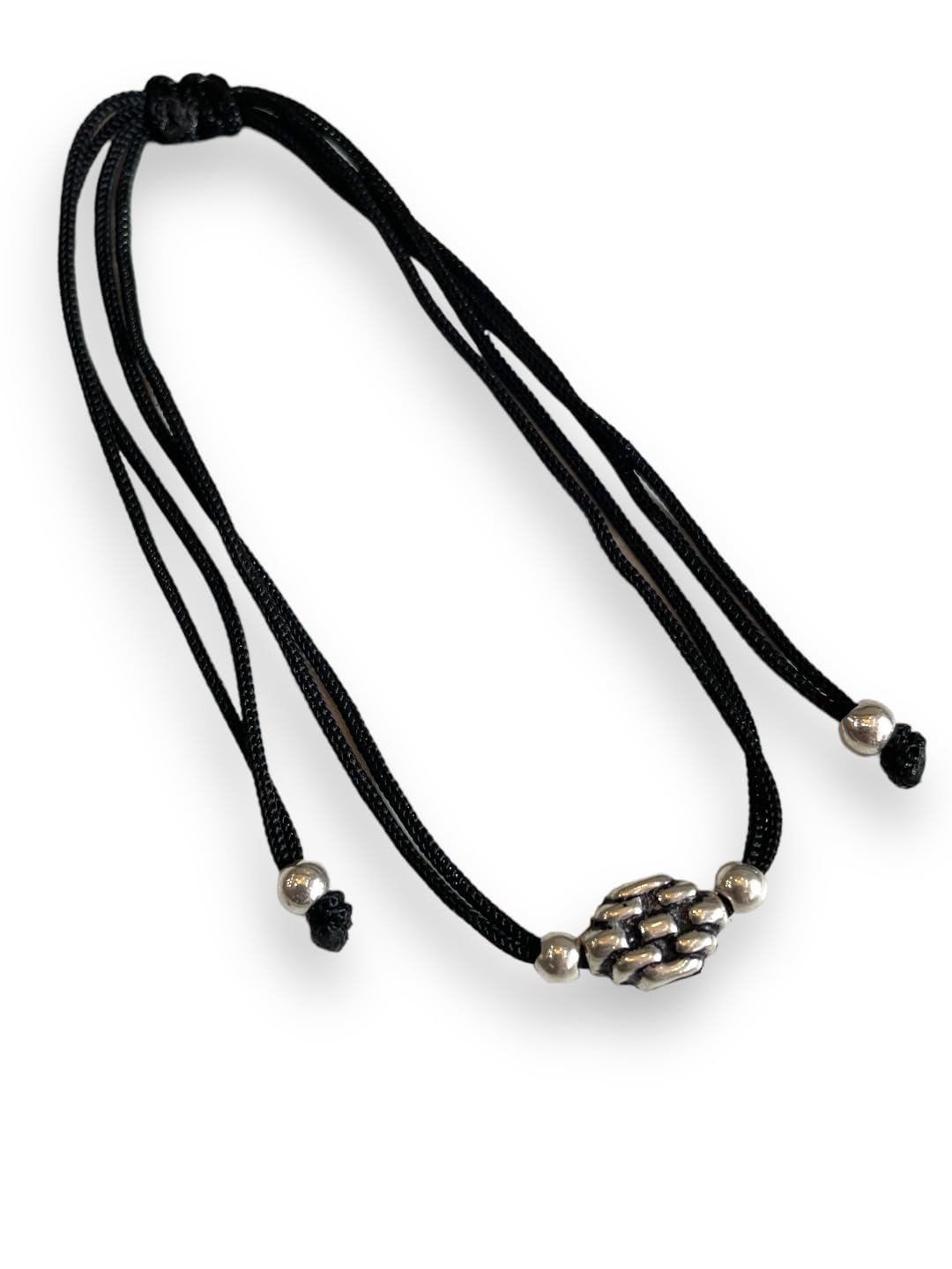 JEWELYAARI ⢠925 Oxidized Silver Black Cottan Thread Anklet Bracelet with Silver Ball for Girls and Women, Nazarbattu/Nazaiya Anklet Bracelet