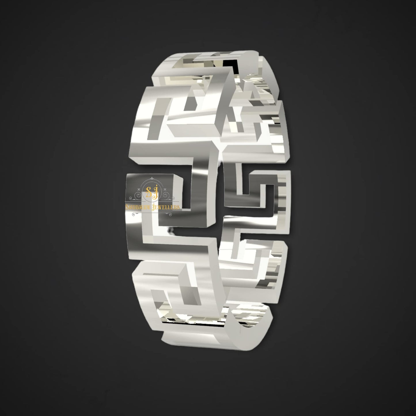 SJ SHUBHAM JEWELLERS? 925 Sterling Silver S Loop Band style Rings For Men and women Size : 16