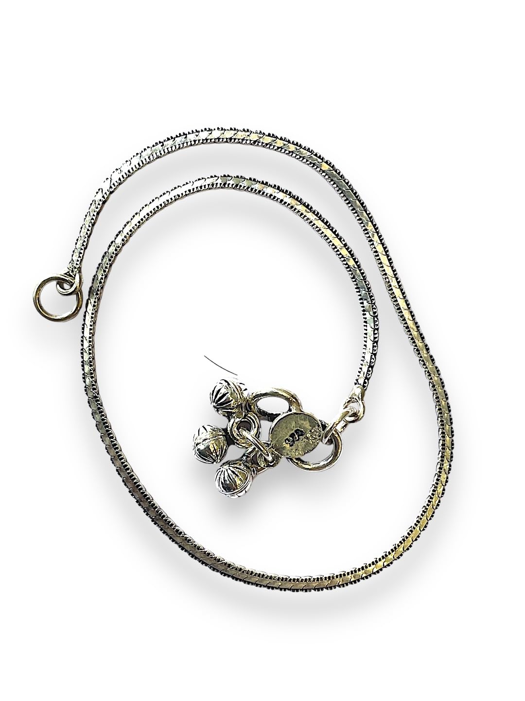 JEWELYAARI⢠925 Silver Vintage charm anklets handmade chain anklet Payal crafted from sterling silver for Womens and Girls