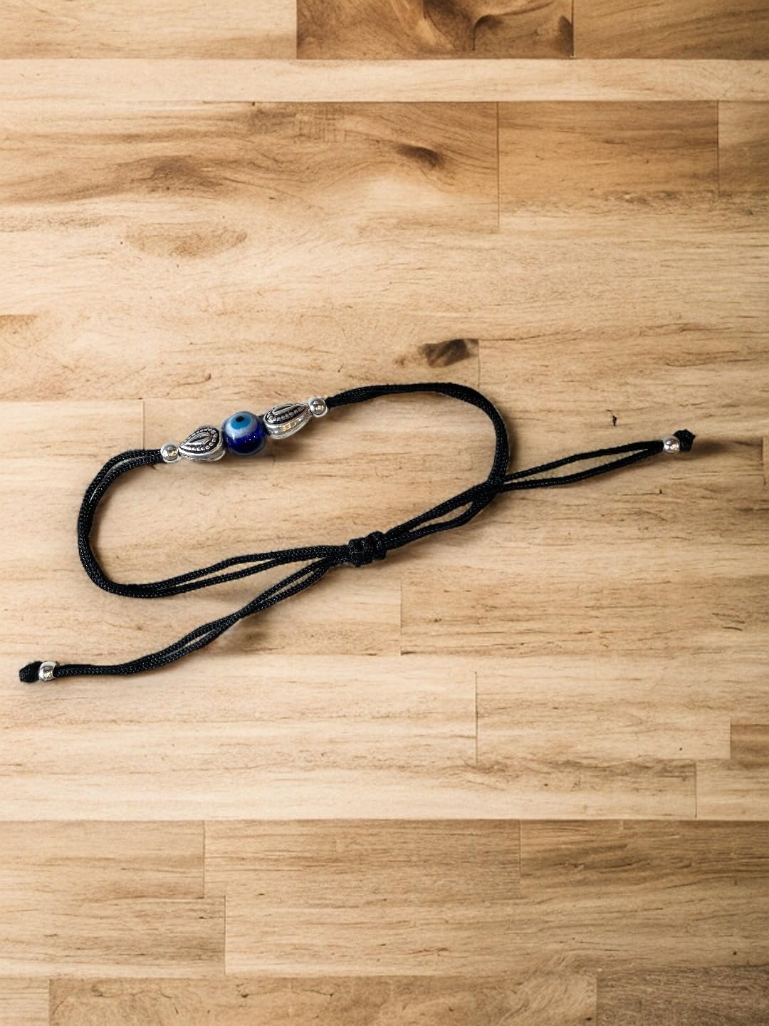 JEWELYAARI ⢠925 Oxidized Silver Black Cottan Thread Anklet Bracelet with Silver Ball for Girls and Women, Nazarbattu/Nazaiya Anklet Bracelet