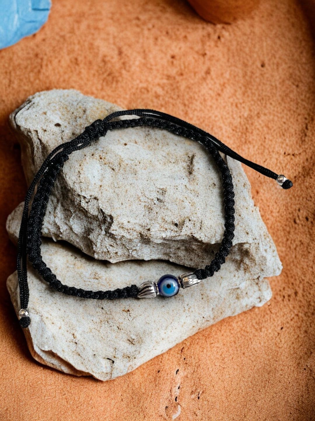 JEWELYAARI ⢠925 Oxidized Silver Black Cottan Thread Anklet Bracelet with Silver Ball for Girls and Women, Nazarbattu/Nazaiya Anklet Bracelet