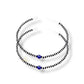 SJ SHUBHAM JEWELLERS™ Pure 925 Sterling Silver Small Crystal Beads Nazariya Anklet Payal for Women (Black) Gifts for Women (Pair/ 1 pc/Plain / 5 Ball Payal)